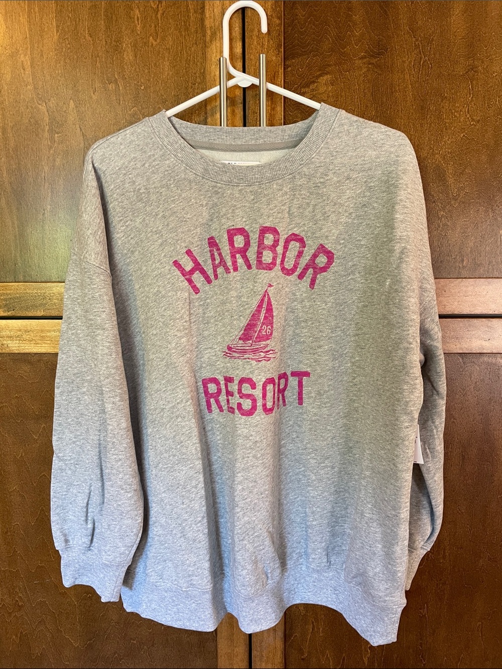 Old Navy Crewneck Sweatshirt with Pink Harbor Graphic